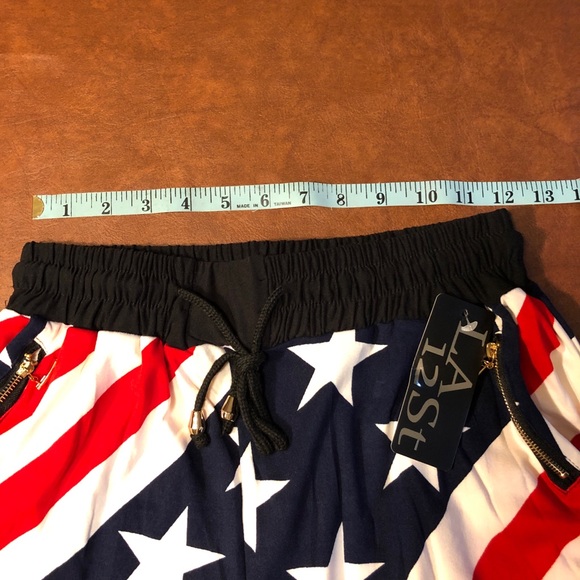 American Flag Drawstring Waist Jogger Pants - Picture 4 of 5